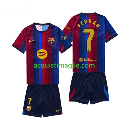 Divisa di Calcio Barcellona Ferran Torres 7 Bambino Prima 2026/2027